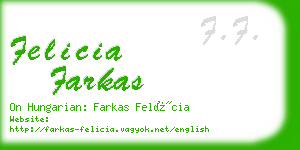 felicia farkas business card